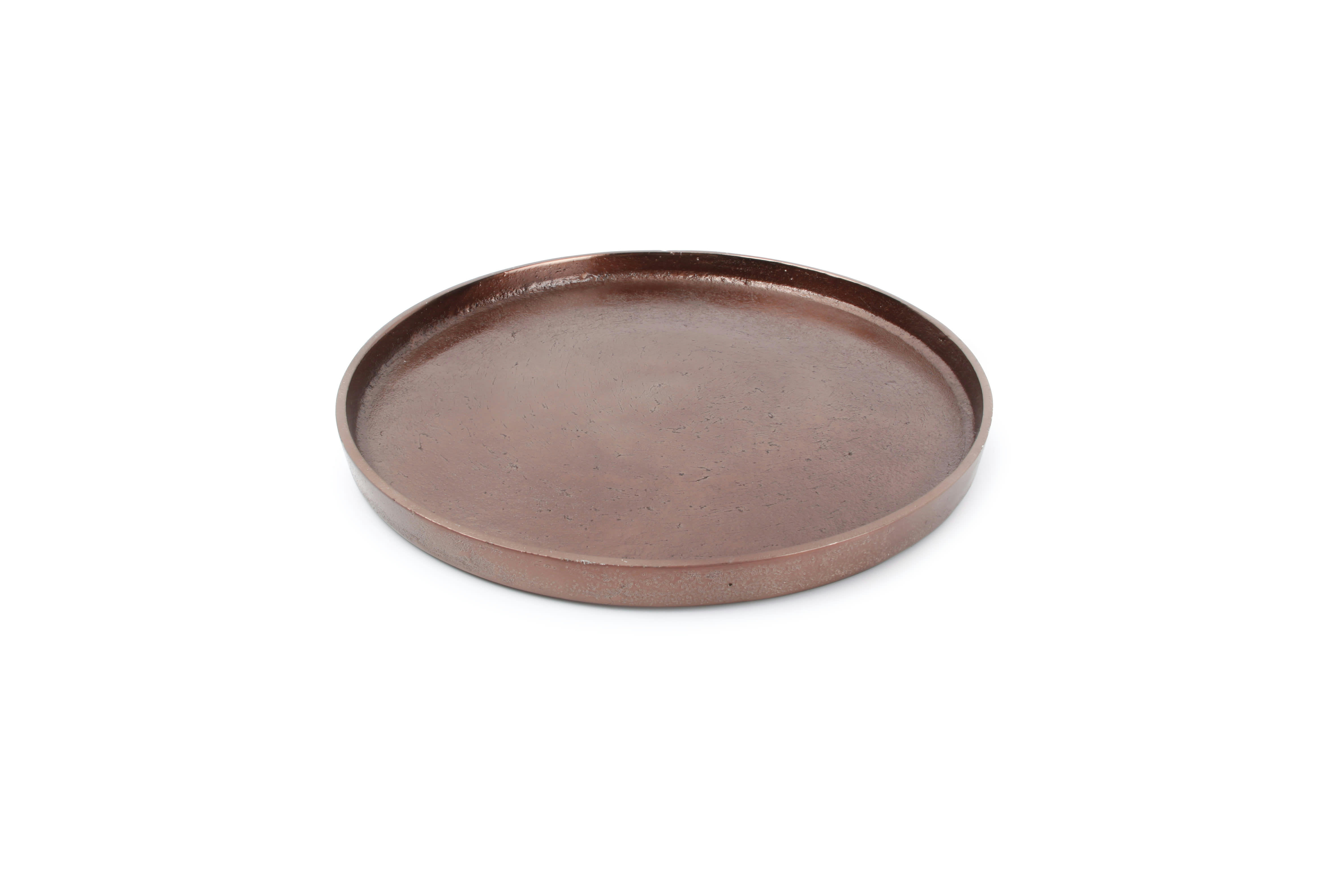 PALACE - Plat décoratif en aluminium bronze 25xH1,5cm