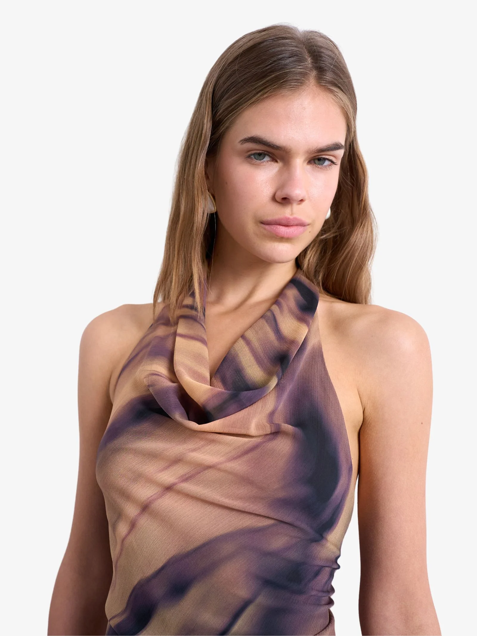 Cowl Neck Halter Top