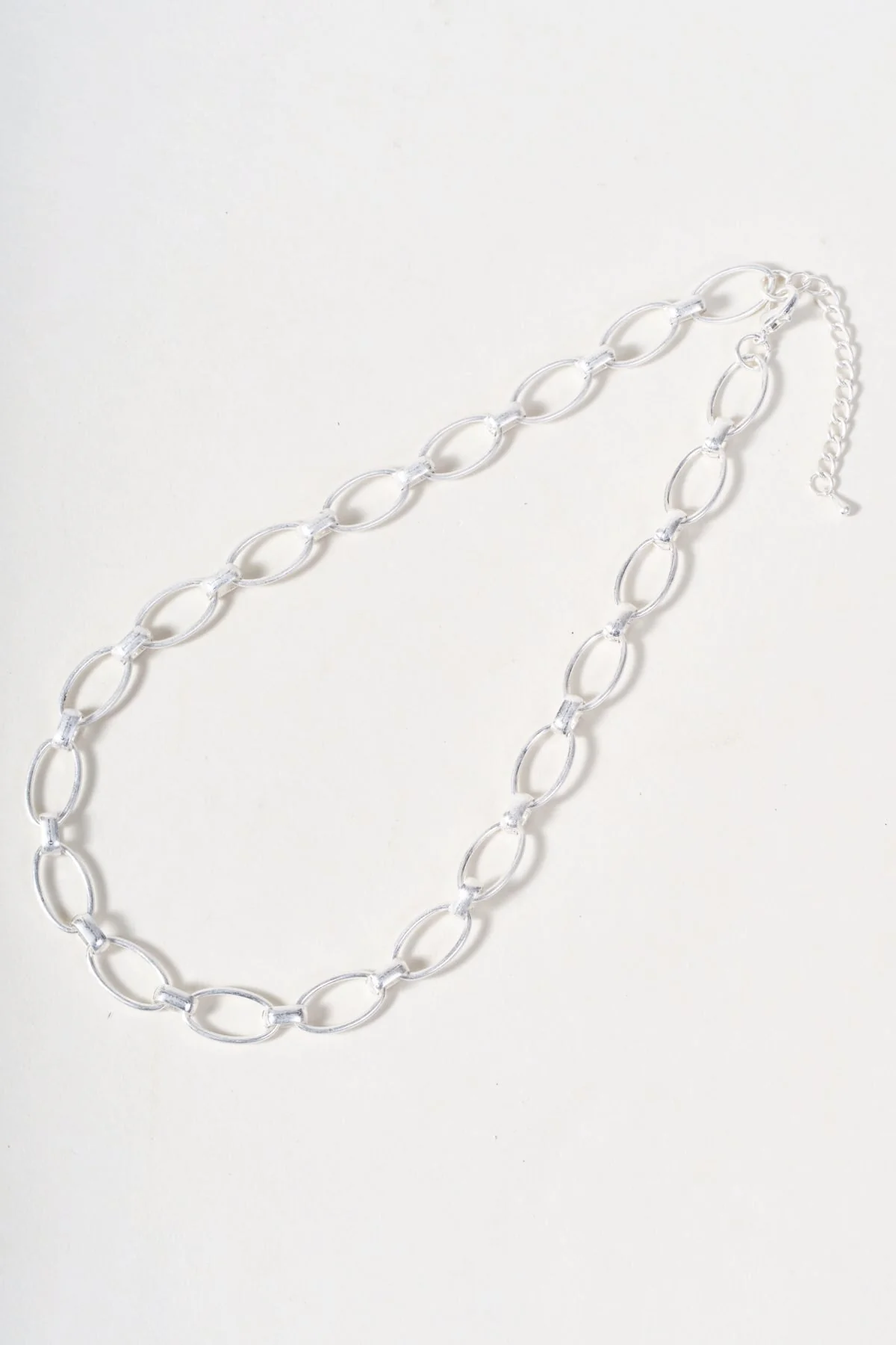 Silver Chunky Link Necklace