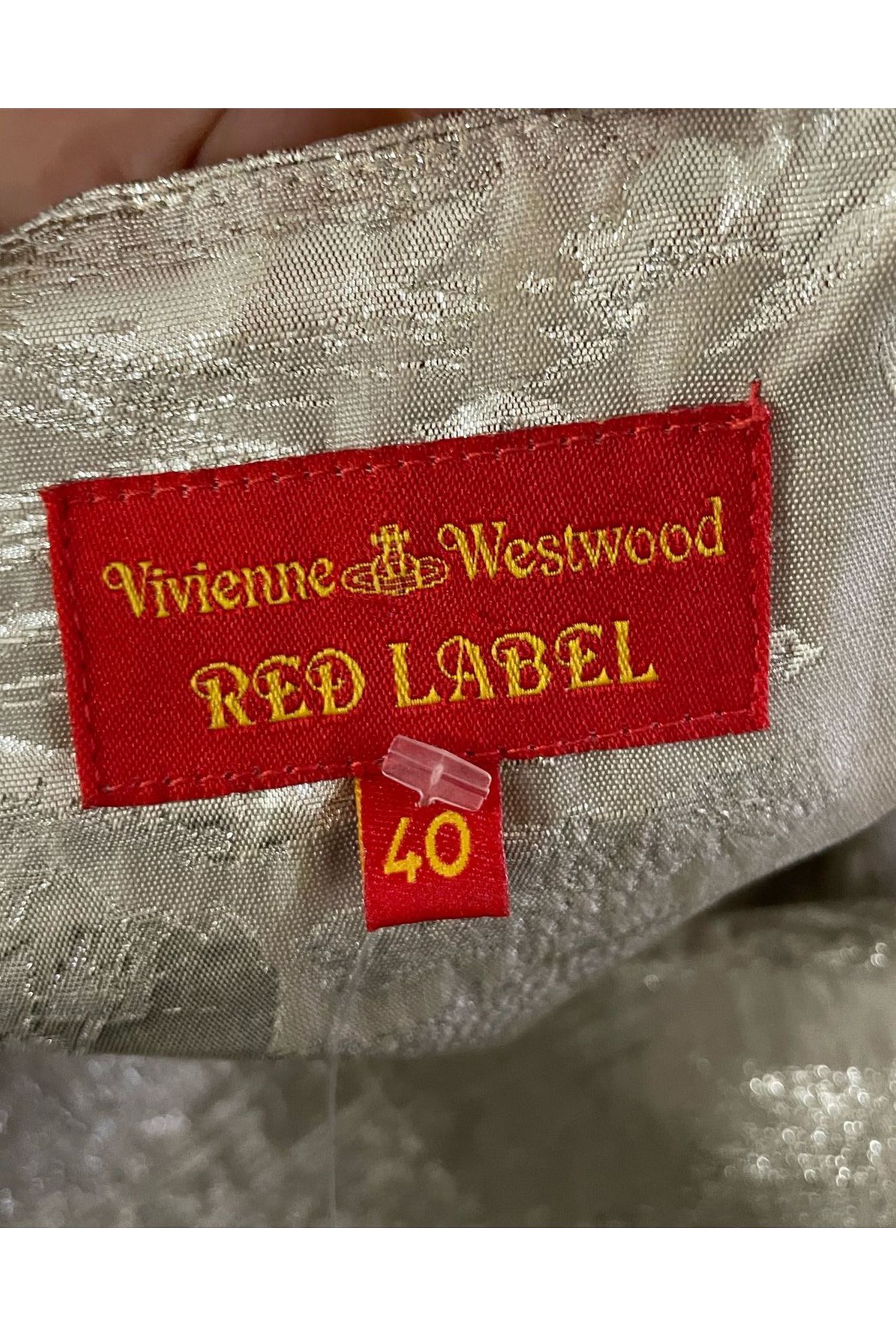 Vivienne Westwood Preloved Red Label Cowl Neck Dress in Cream Polyester