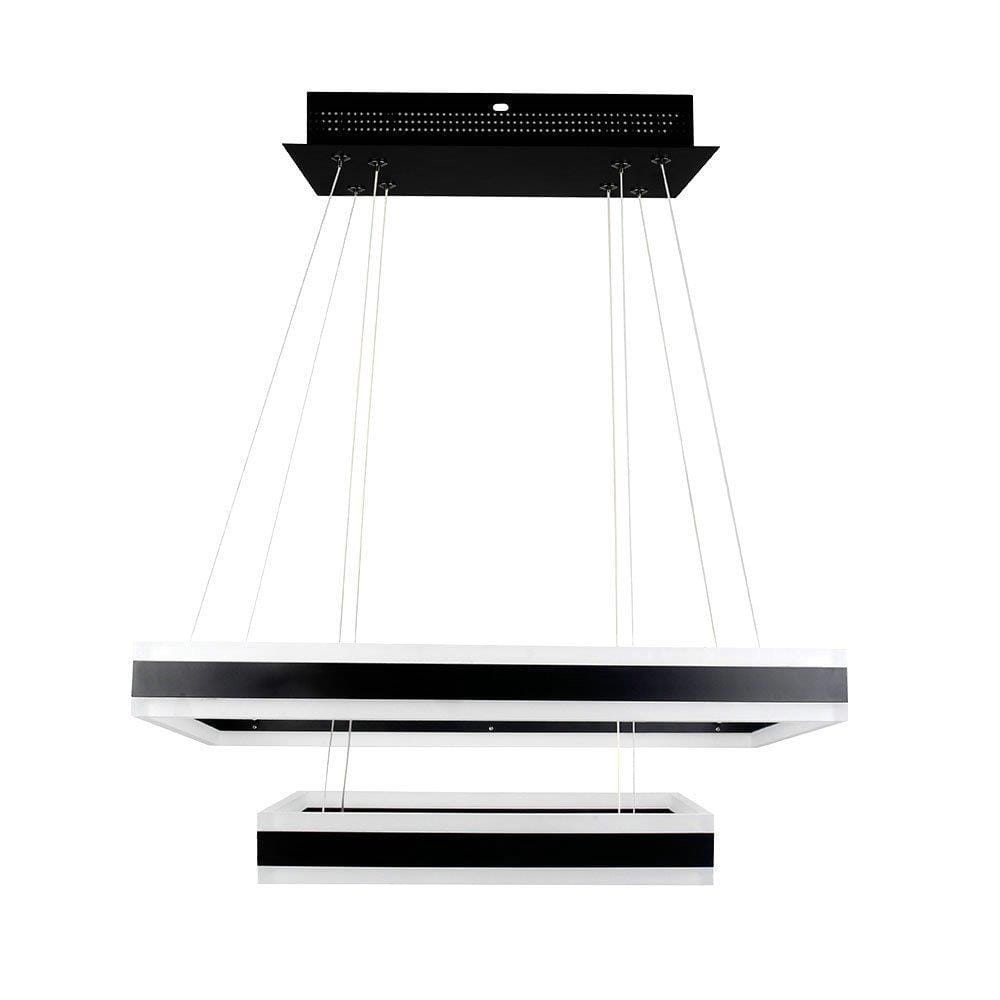 Lampa wisząca VT-101-2D czarna LED 2x115W Ciepła biel 8050lm V-TAC