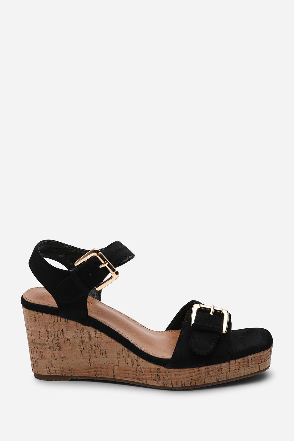 Where's That From Olivine Double Strap Platform Suede Wedge