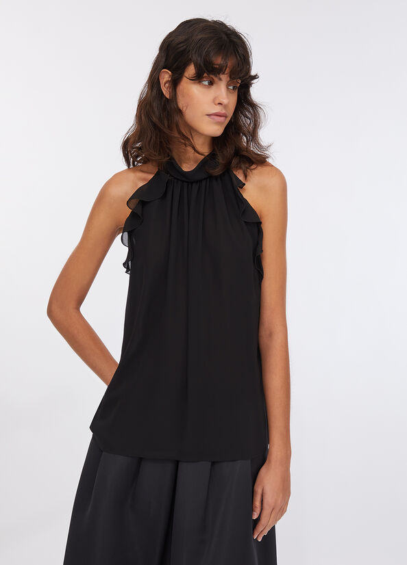 Top elegante con rouches