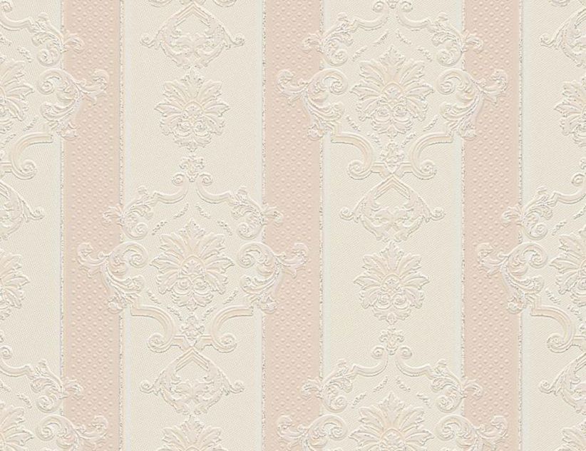 Vinyltapete Ornament Flitter Beige