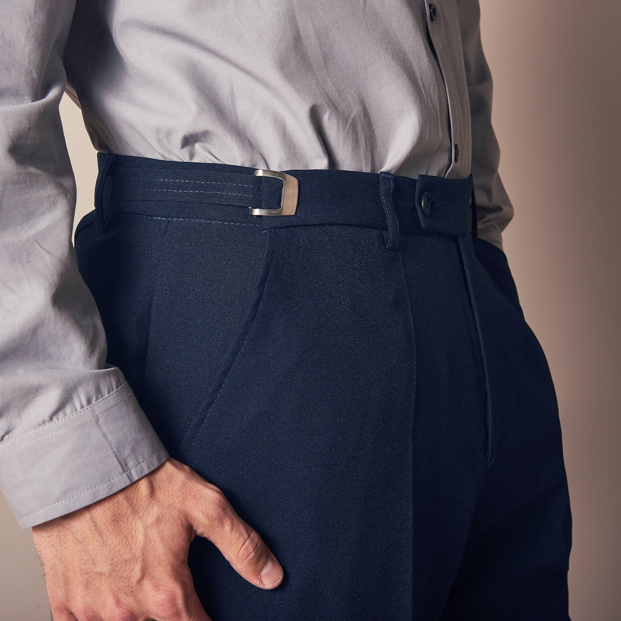 Pantalon taille réglable sans pince - polyester