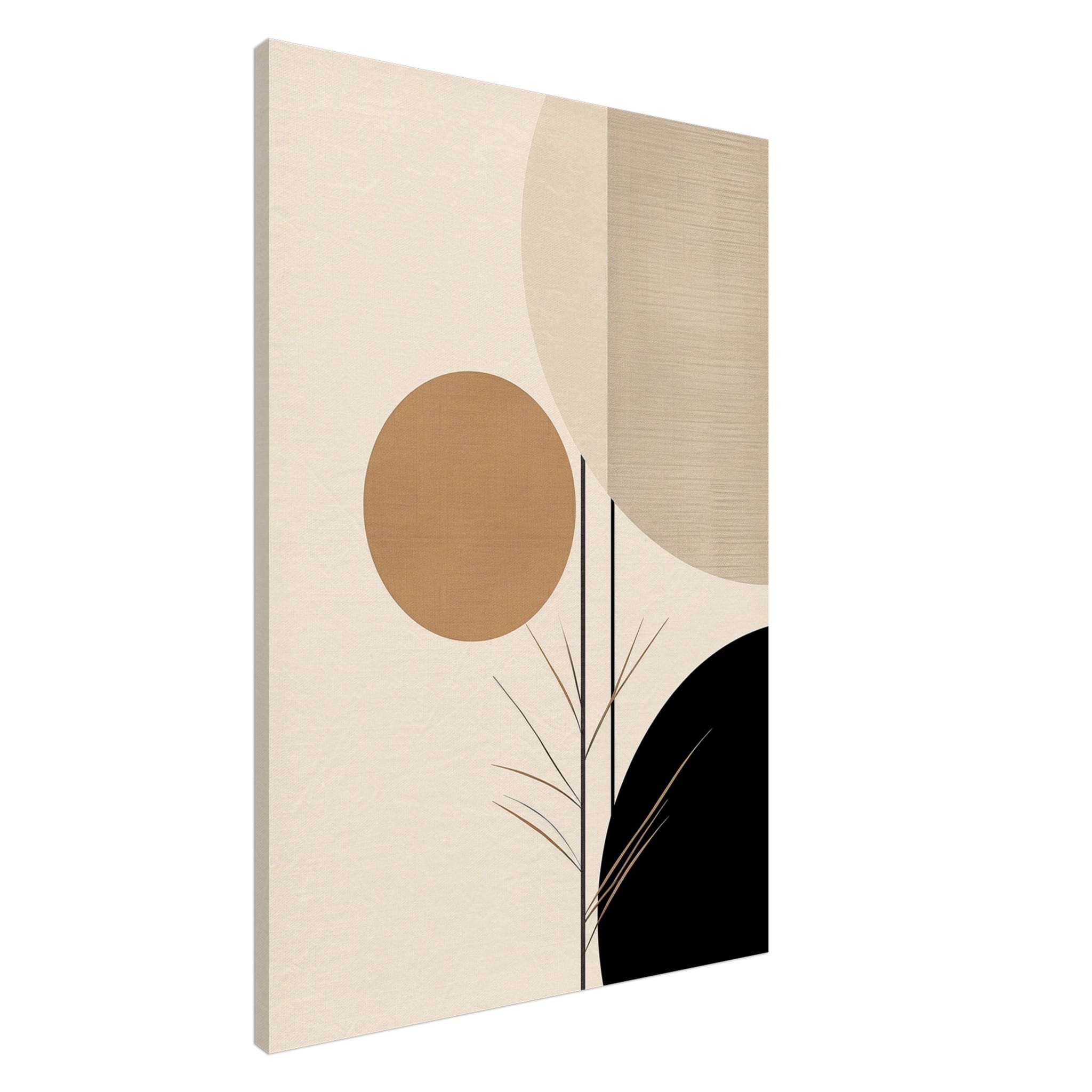 Artfulprints Canvas Japandi - Abstract II canvas - 75x100 cm - beige