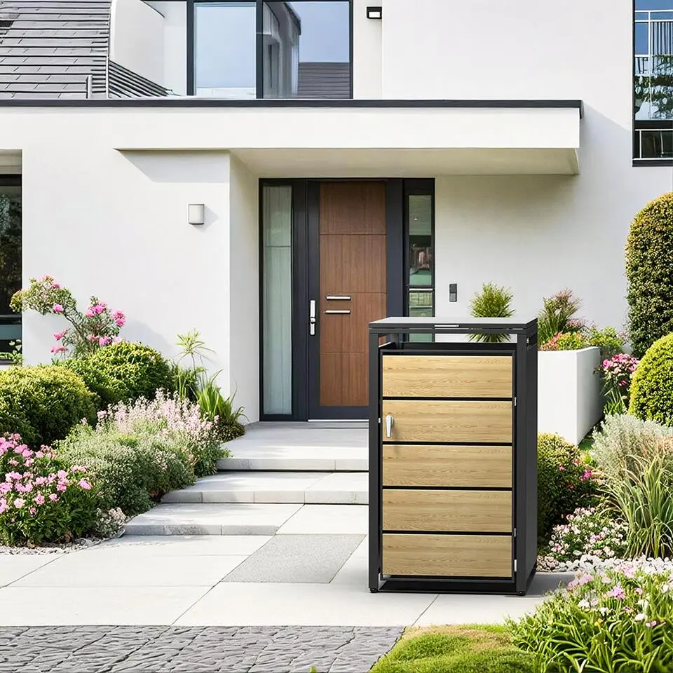 Kliko ombouw - 1 container - Houtlook - Met lock functie