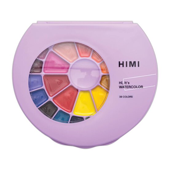 HIMI Purple Semi-Moist Watercolour Set 38 Pack