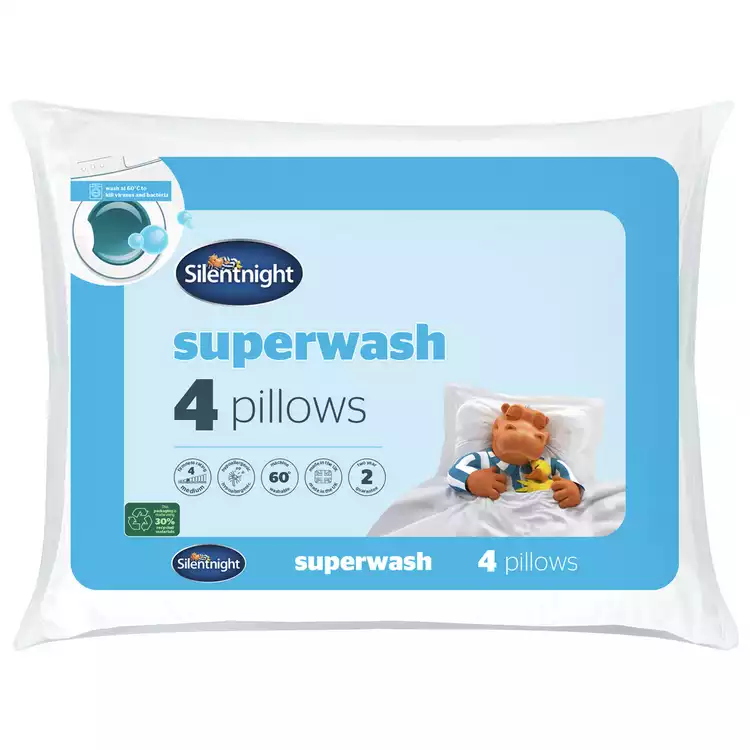 Silentnight Superwash Medium Firm Pillows - 4 Pack