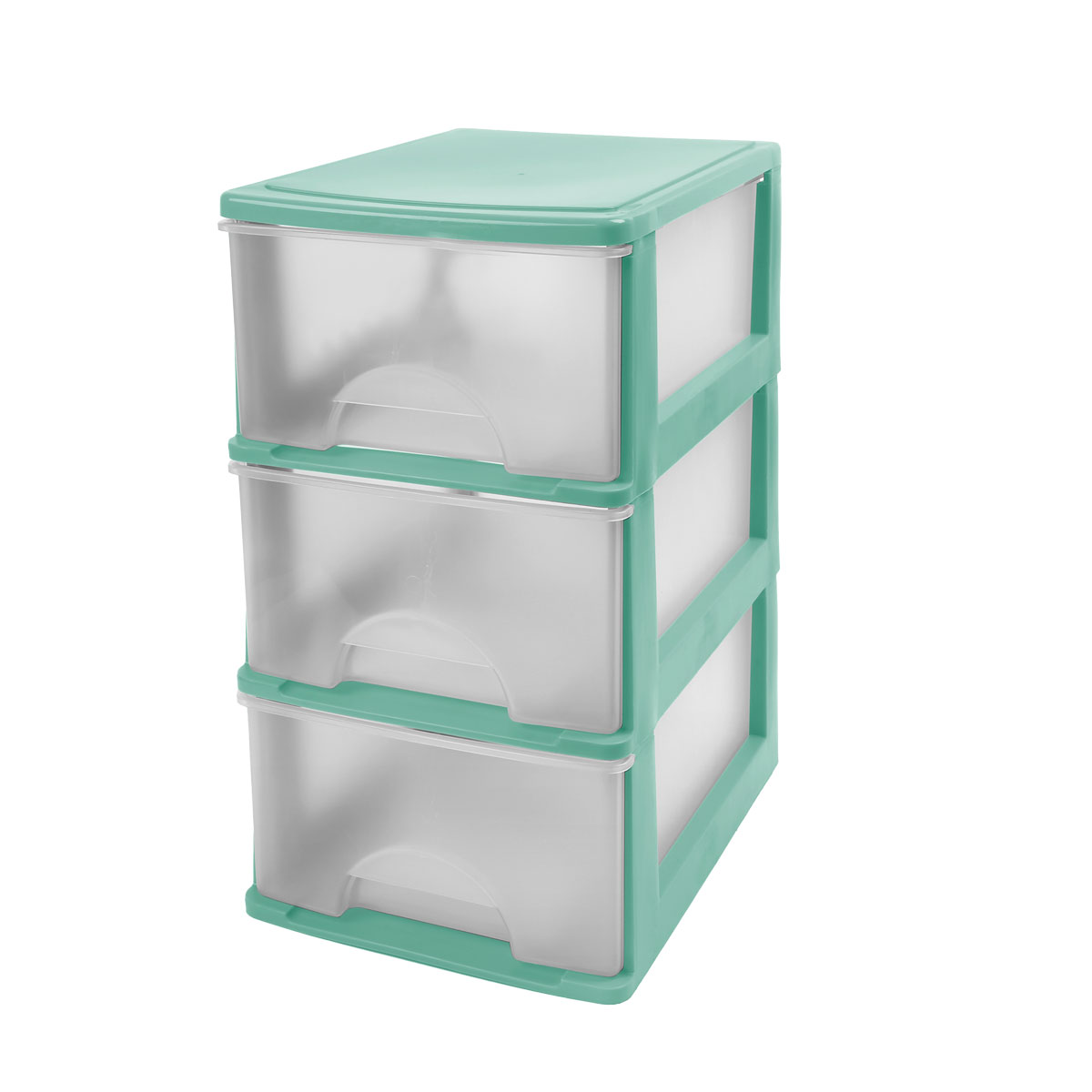 Módulo verde com 3 gavetas