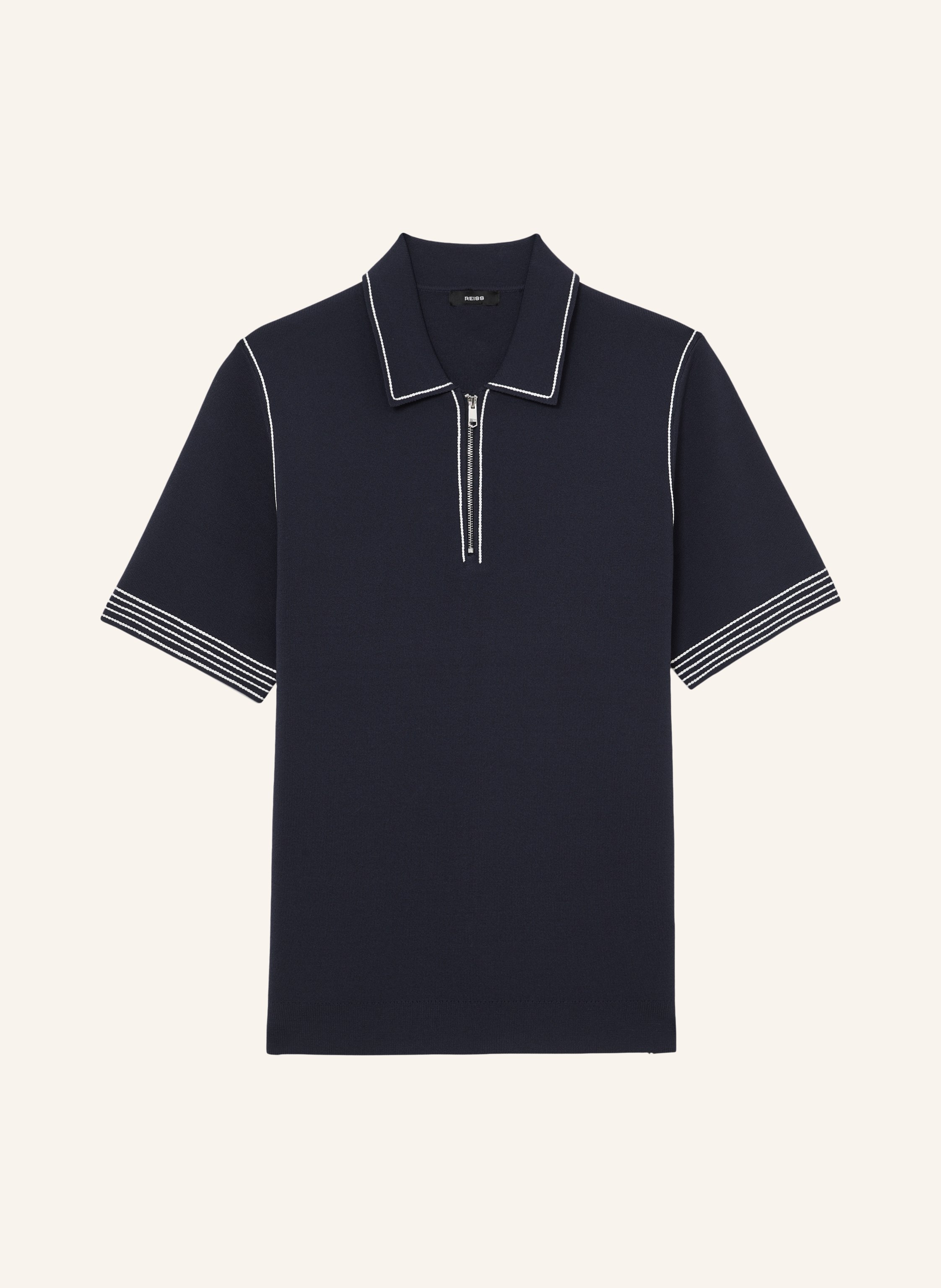 REISS Strick-Poloshirt MASON