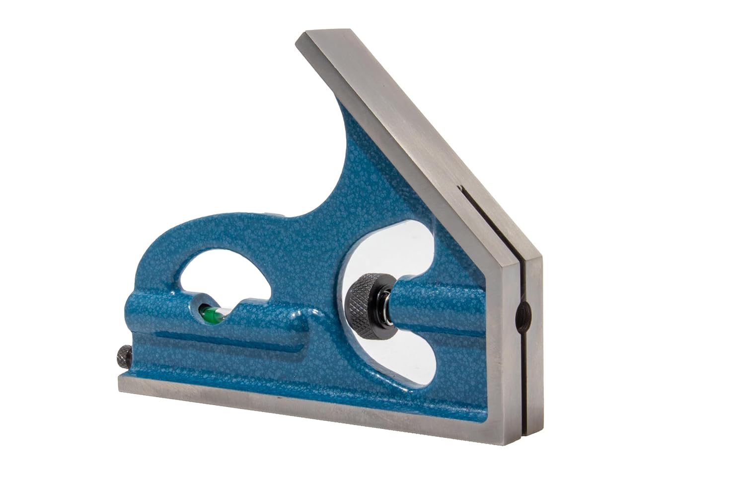PEC Tools 2-Piece Combination Square - 12 Machinist Blade (4R) with Cast Iron Square Head, Features Level Vial & Scribe Tool, Measuring Tool Metal Working, Carpentry, Woodworking, More - Made in USA