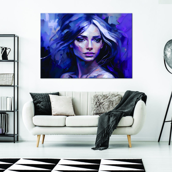 Feeby Obraz na płótnie, Kobieta Glamour Fioletowy 60x40