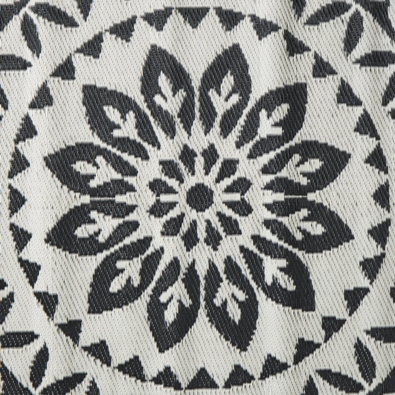 Buitenkleed bloem - zwart - &Oslash;150 cm