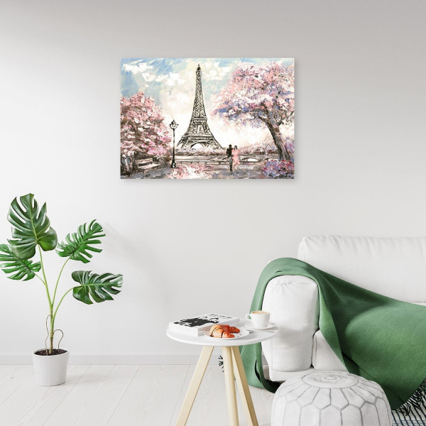 Feeby Obraz na płótnie, Wieża Eiffla Paryż różowy 60x40