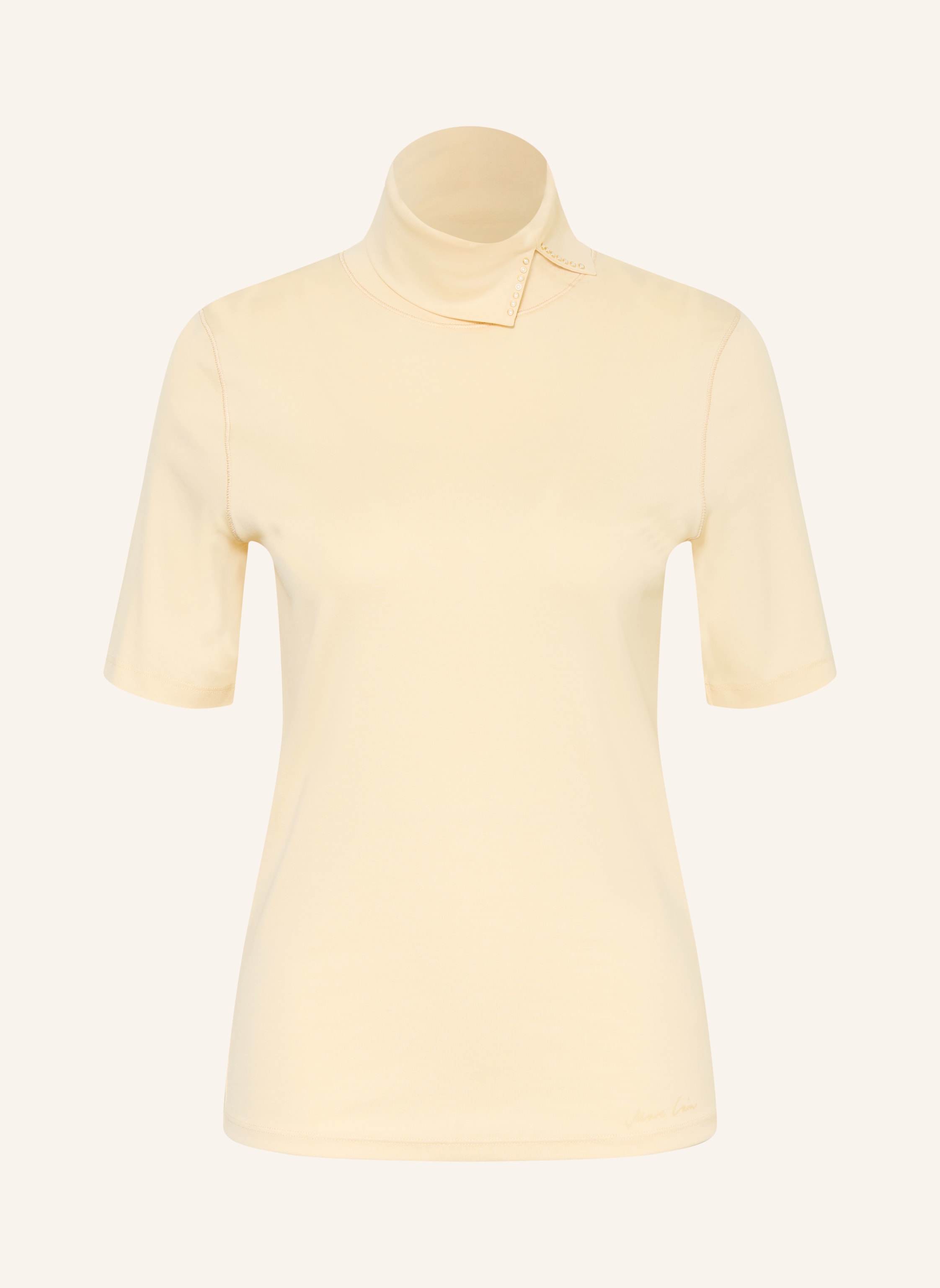 MARC CAIN Rollkragenshirt mit Schmuckperlen