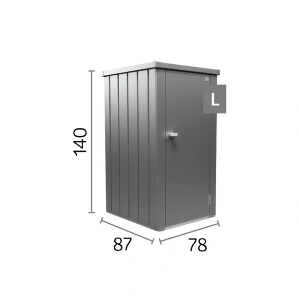 Terrassenschrank »Julia«, BxHxT: 77,7 x 140,2 x 87 cm, quarzgrau-metallic