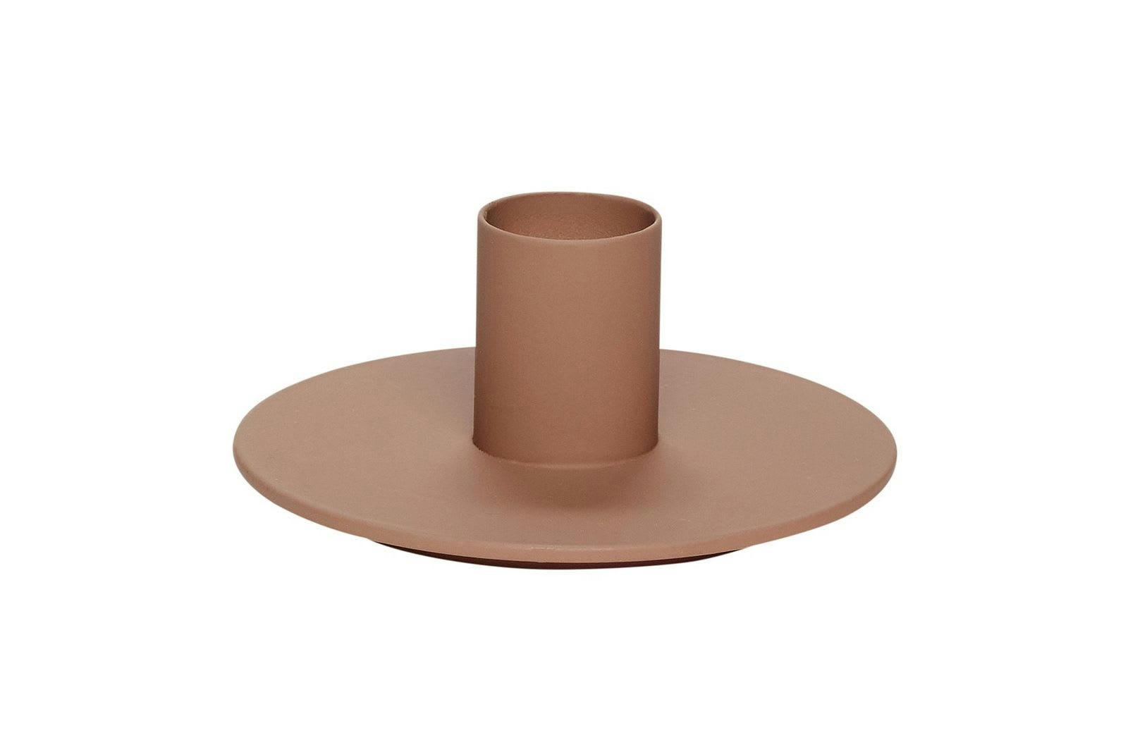 SOUPLE - Bougeoir en métal marron