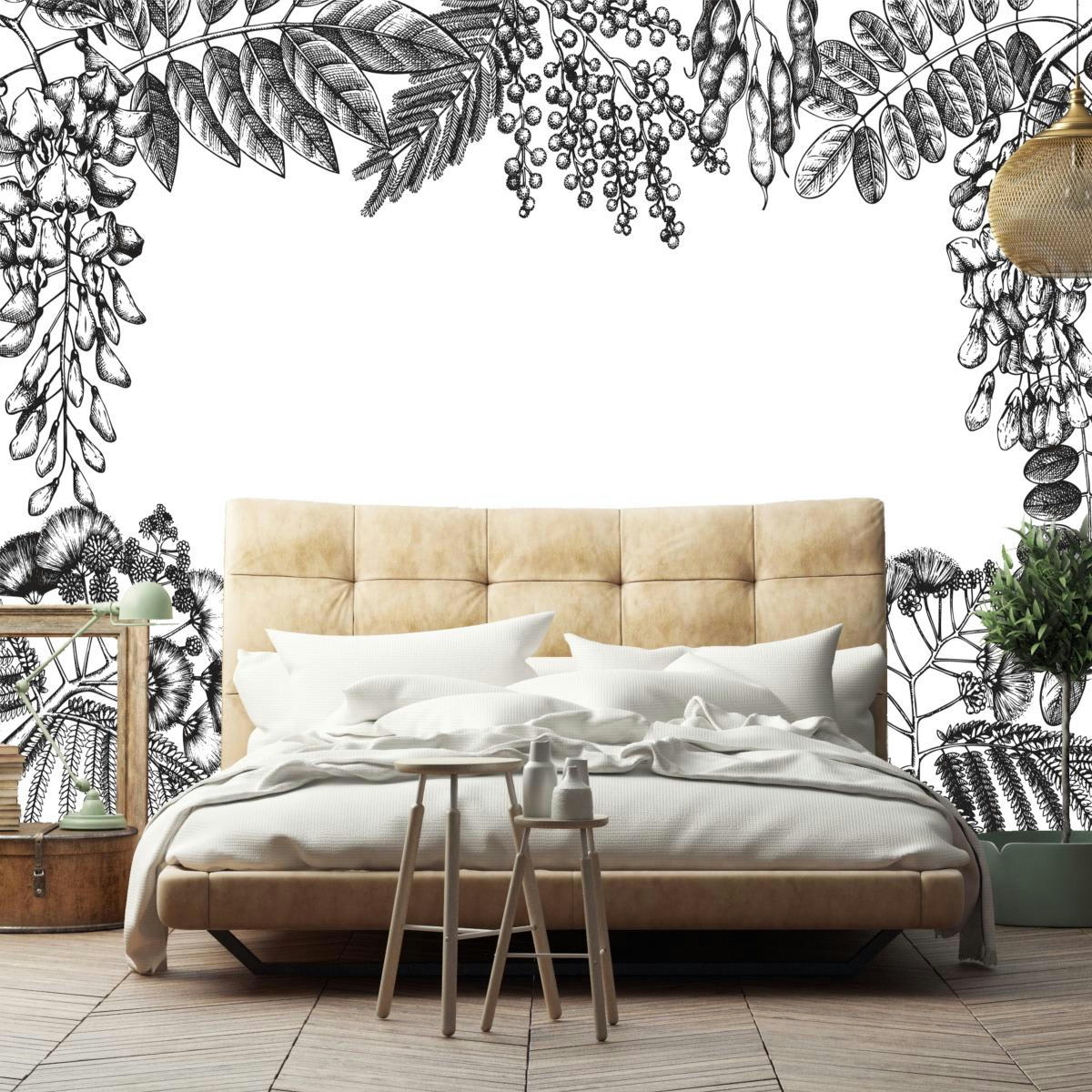 - Papier peint panoramique gravure mimosa 270x390cm