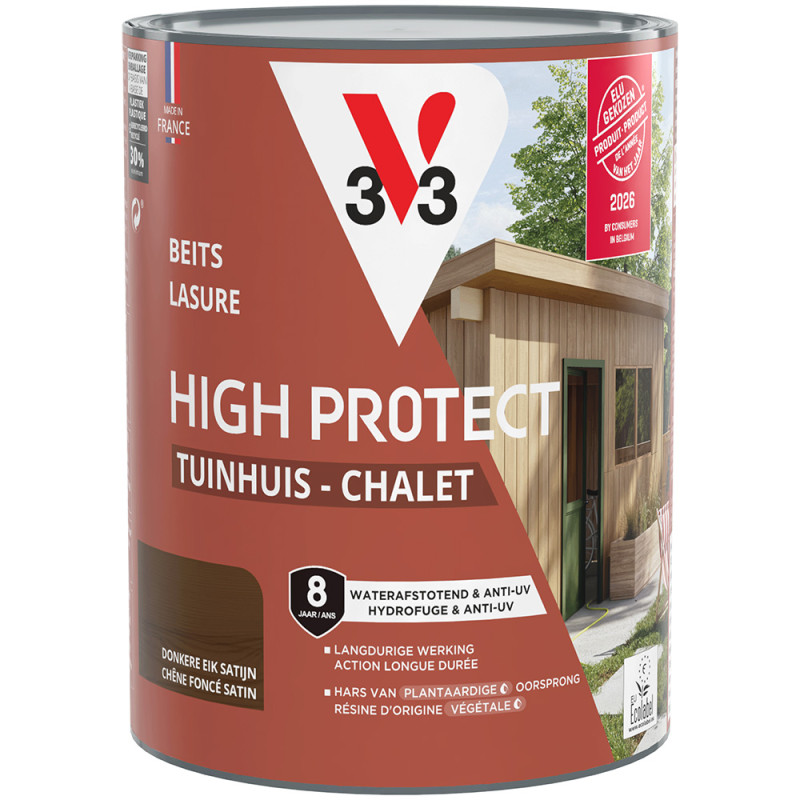 Lasure pour chalet High Protect chêne foncé 0,75 L V33