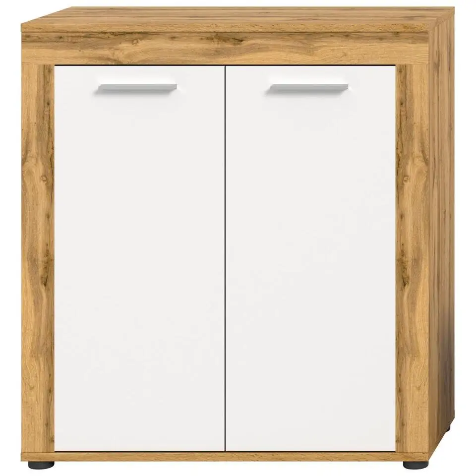 Hioshop Jam dressoir 2 deuren eik decor- wit