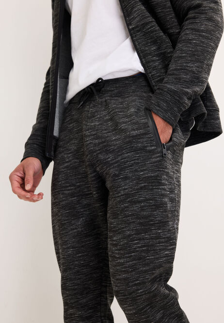 Mens Charcoal Textured Joggers