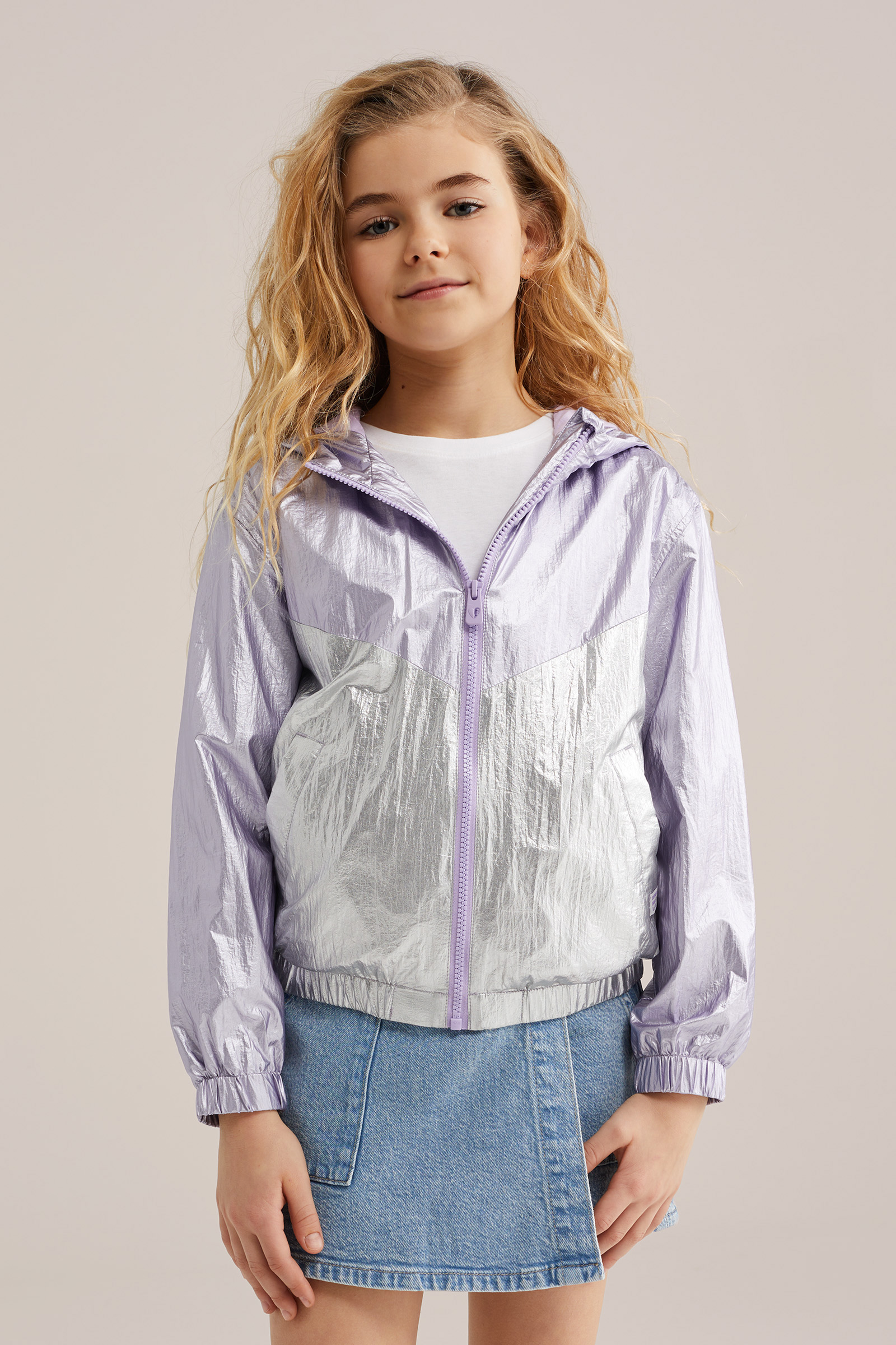 Meisjes jack met structuur