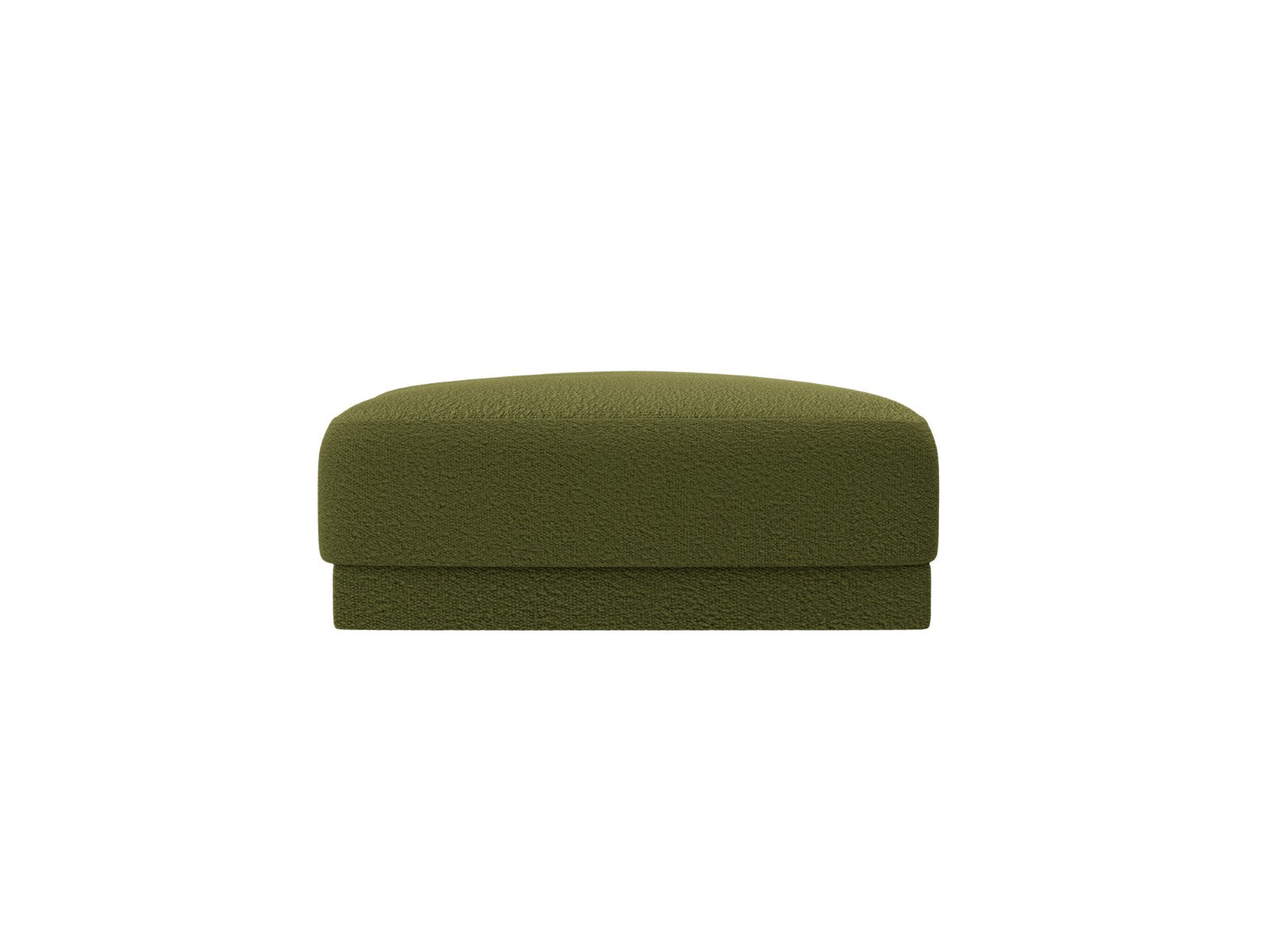 Micadoni Poef Miley boucle donker olijfgroen - 90x90x40cm