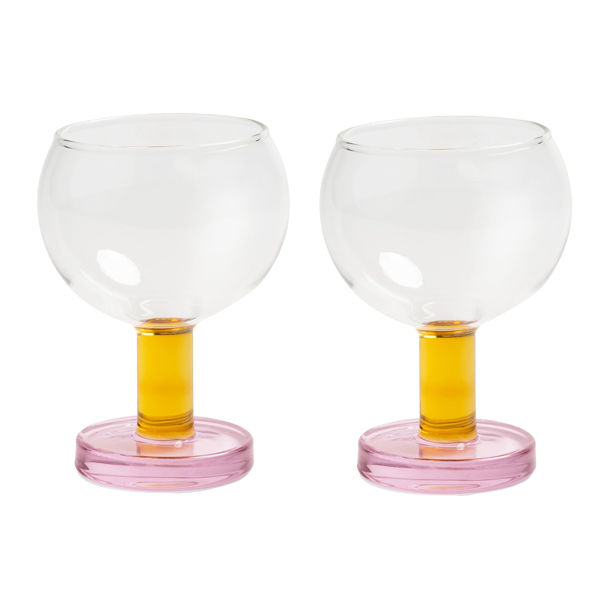 &k amsterdam Cantine Glas 2 st. - Roze