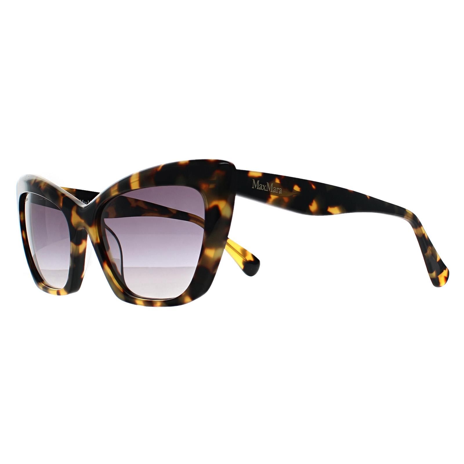 Max Mara Cat Eye Coloured Havana Smoke Grey Gradient MM0063 Logo14