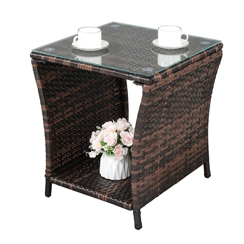 Patio Rattan Side Table