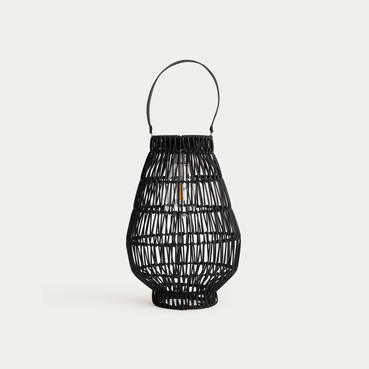 Lampion KOLIS solarny czarny z linki 21x31 cm
