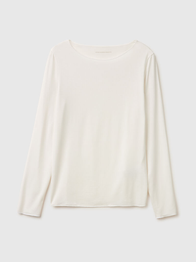 Silk blend undershirt sweater