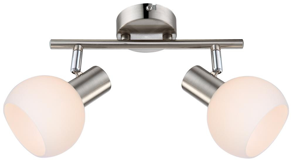 Lampa sufitowa MAURO listwa 2x4w e14 led rgb satyna nikiel z pilotem