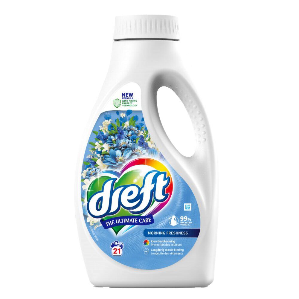 Lessive liquide Dreft ultimate care matin frais bouteille 21 lavages