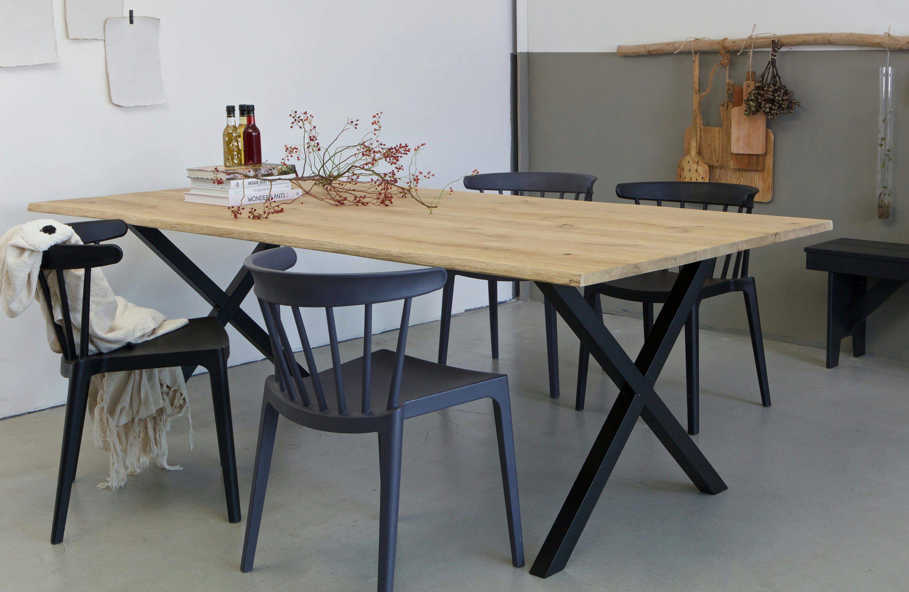 TABLO - Plateau de table 220 x 90 en chêne beige