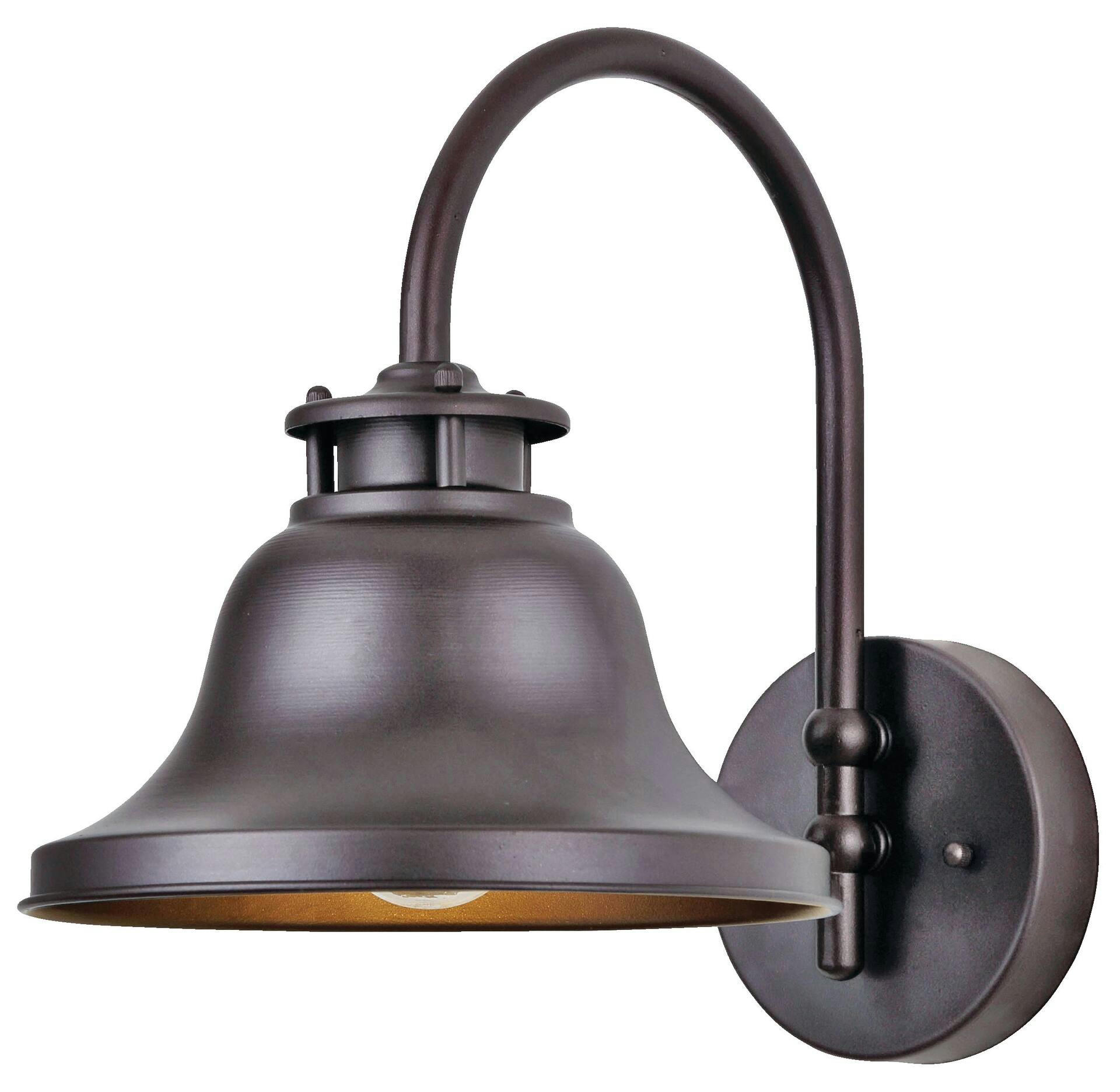 NOMA Decorative Globe Outdoor Down Wall Light, Weather-Resistant, Oil Rubbed Bronze