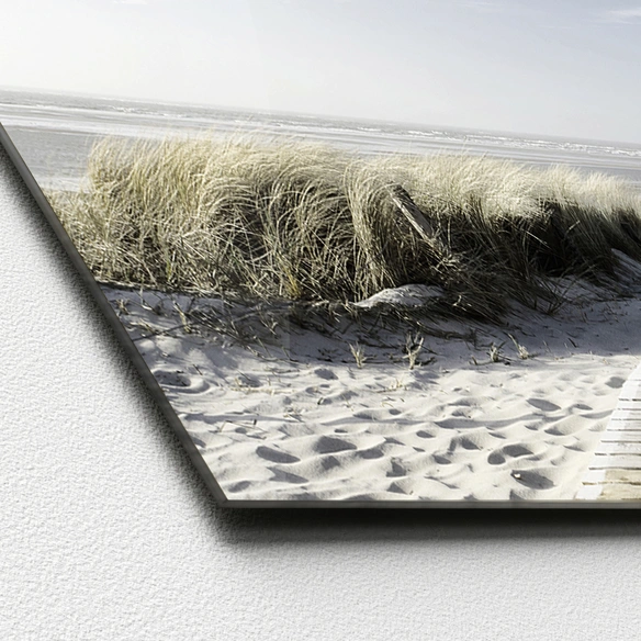 Glasbild »Seeblick III«, mehrfarbig, Digitaldruck