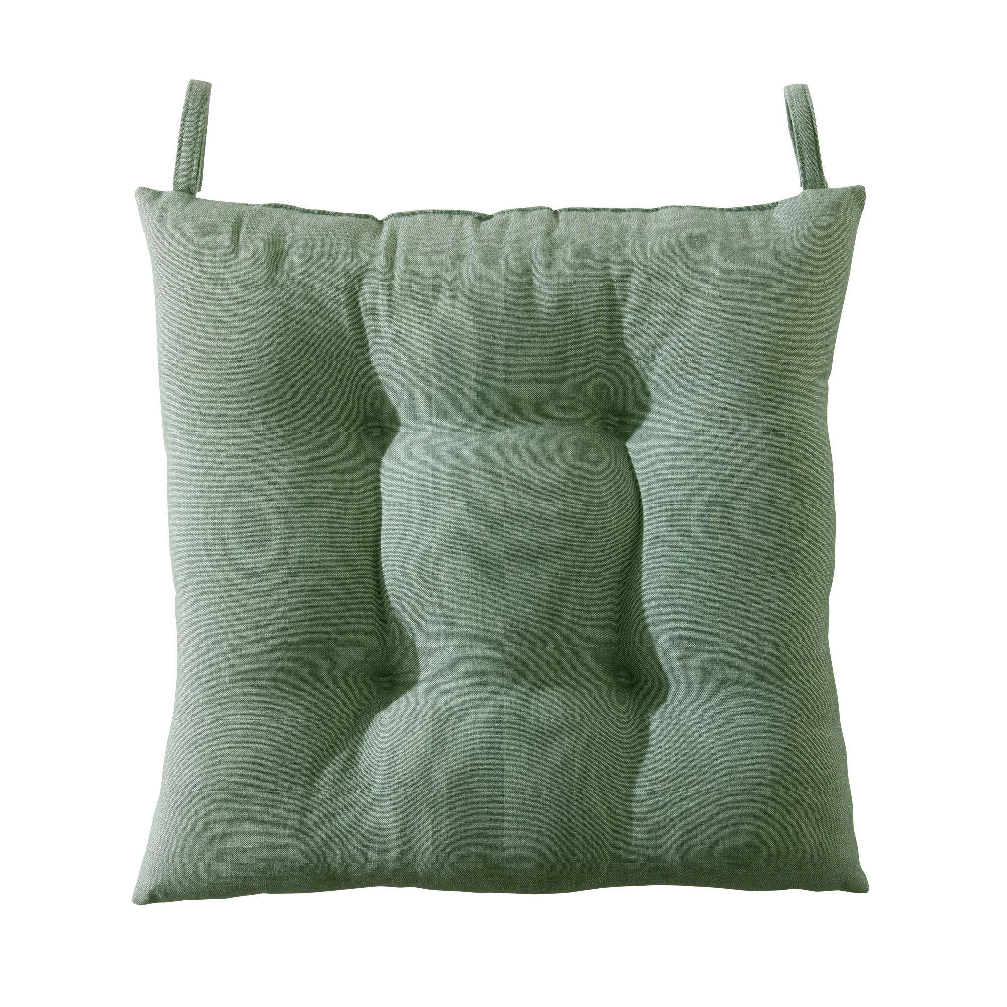 CABOURG - Galette 40x40 vert en coton