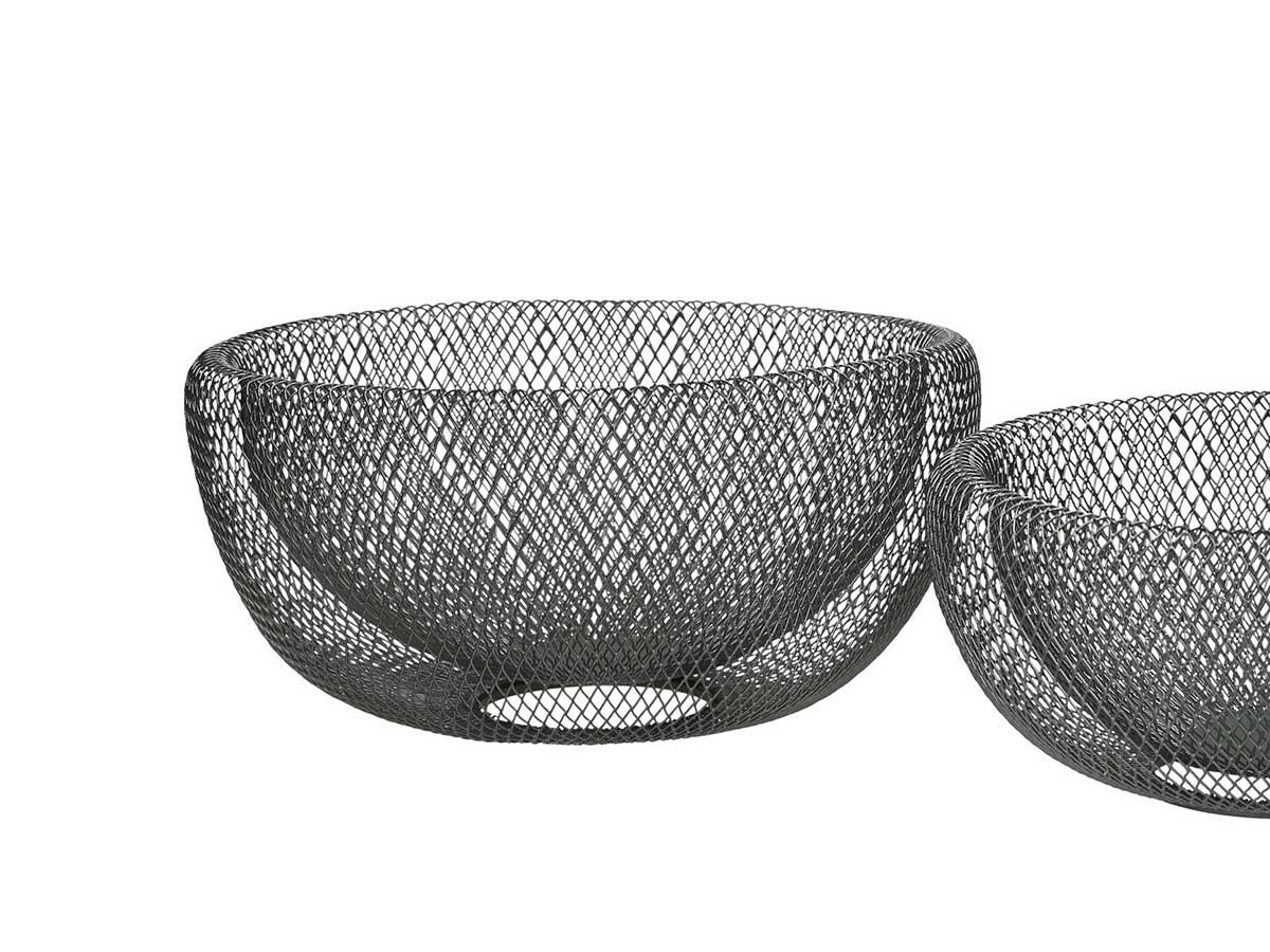 - Lot de 2 paniers en métal argent