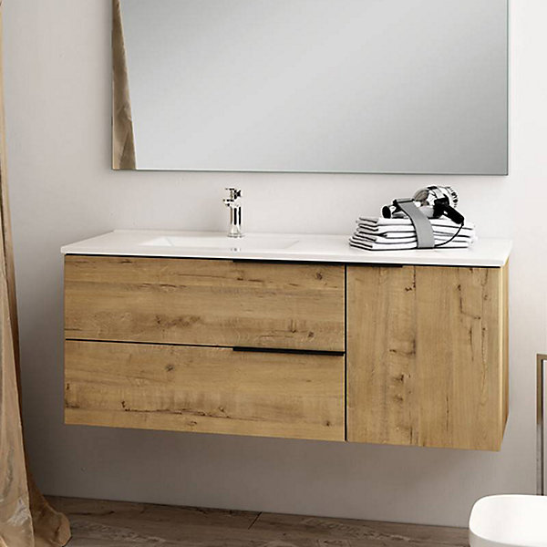 Ensemble Meuble vasque Black Capri 100cm Roble Ostipo