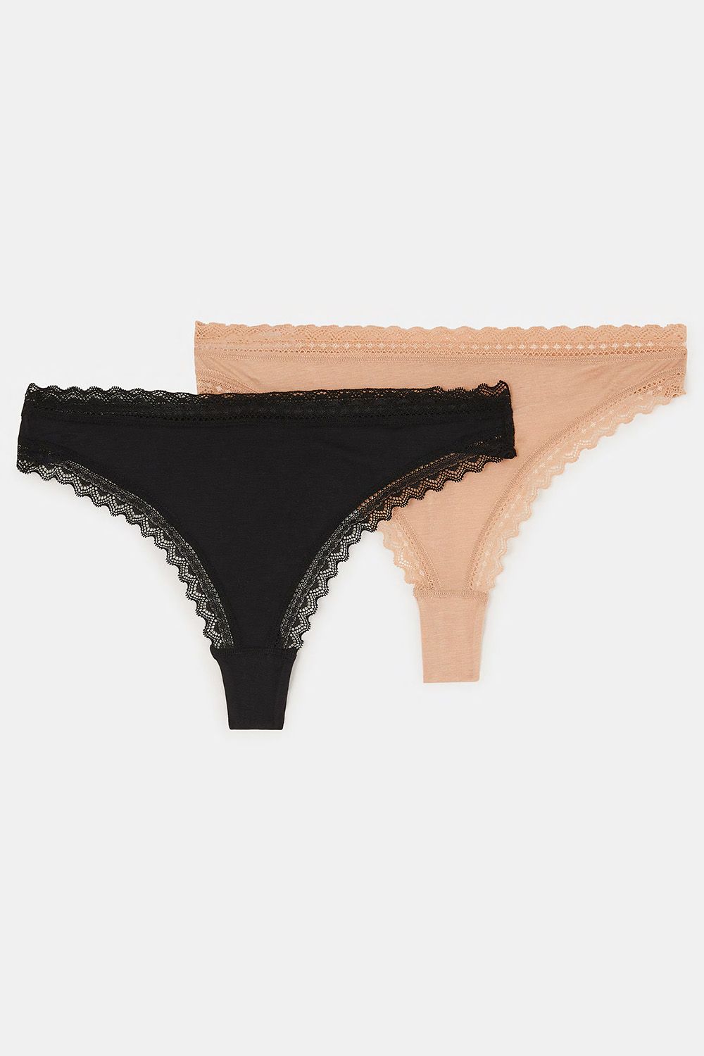 Accessorize 2-Pack Lace-Trim Thongs