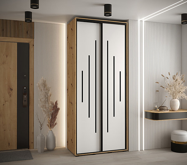 Armoire Davos 12 a portes coulissantes H. 235,2 x L. 120 x P. 45 2 portes