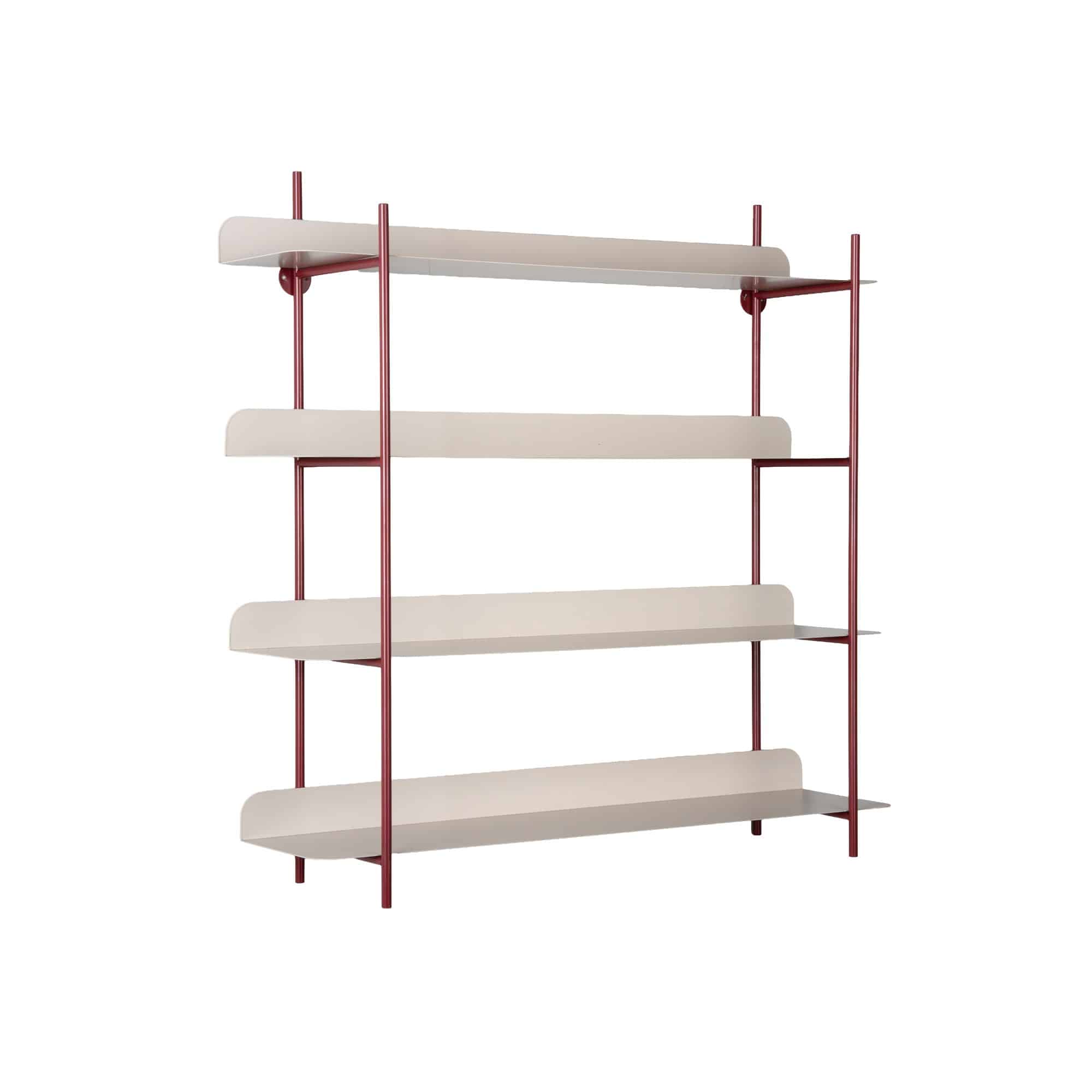 Present Time wanddecoratie Reina Cuatro - rood - 60x16x60cm