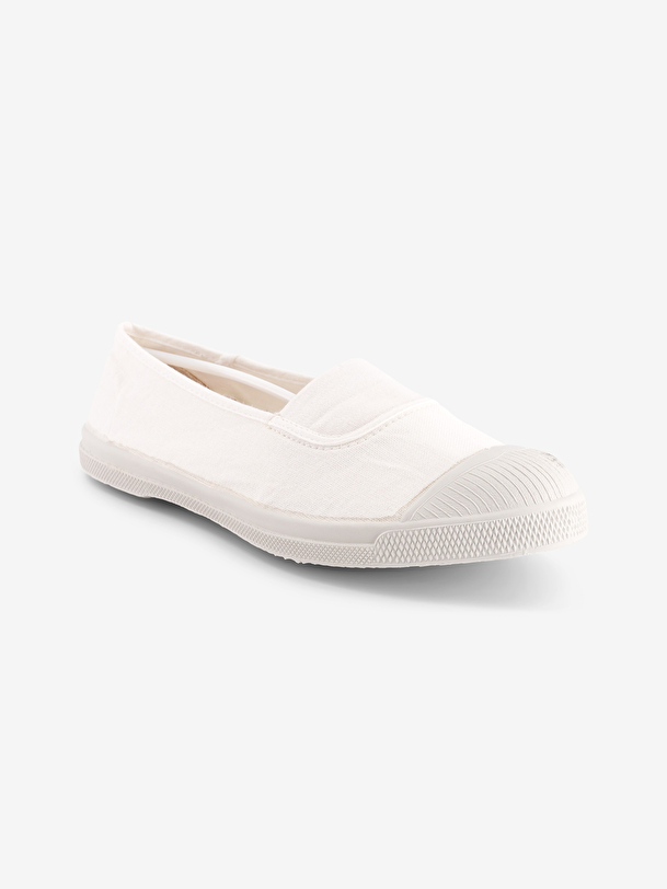 Tennis elastique femme blanc