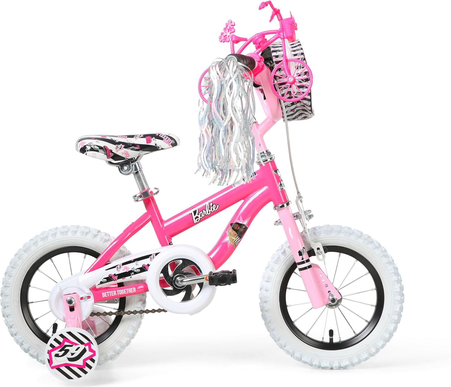Dynacraft Barbie 16-inch Girls' Bike for Kids Ages 5-7 Years - Fun and Stylish Design, Sturdy and Durable, Perfect for Kids Learning to Ride, Easy to Assemble, Ideal for Young Riders