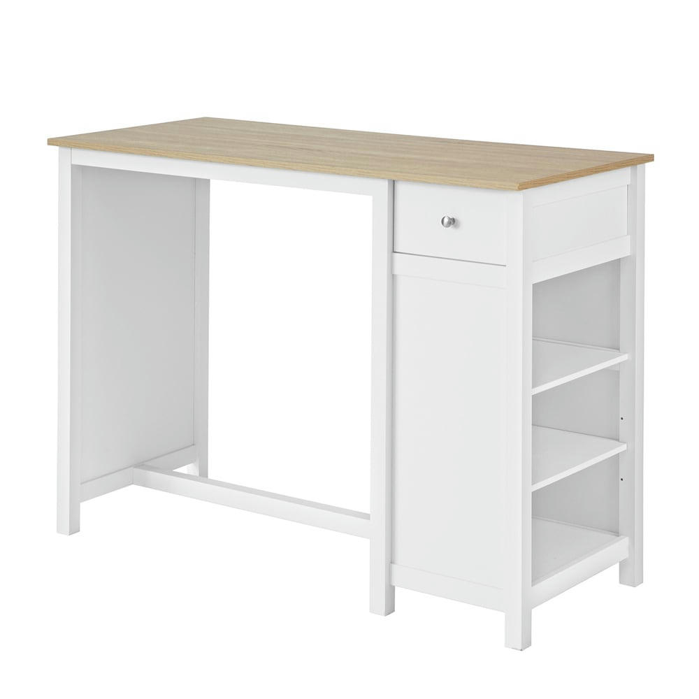 - Table Haute de Bar effet bois blanc