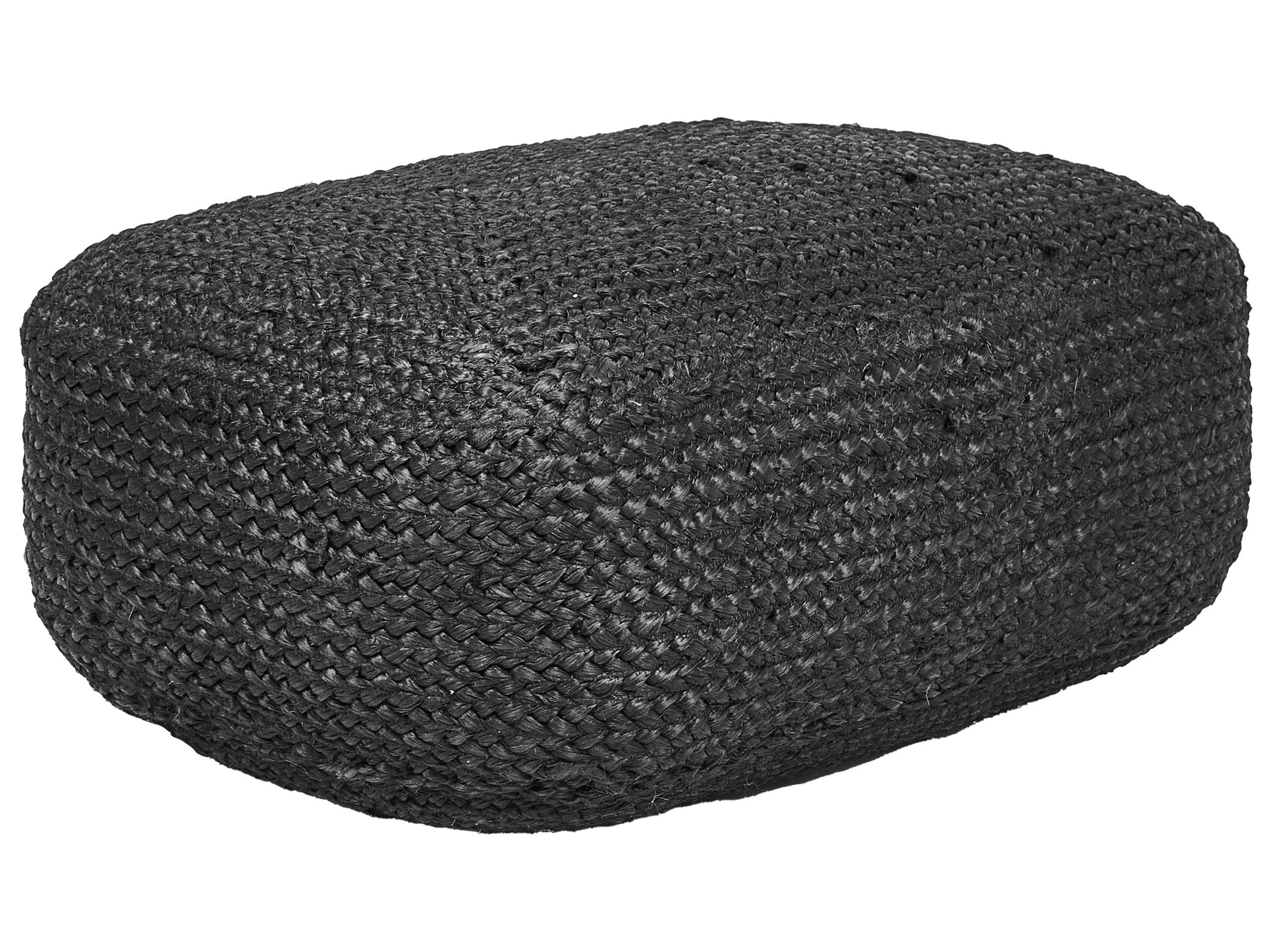 Poduszka podłogowa juta 70 x 40 x 20 cm czarna