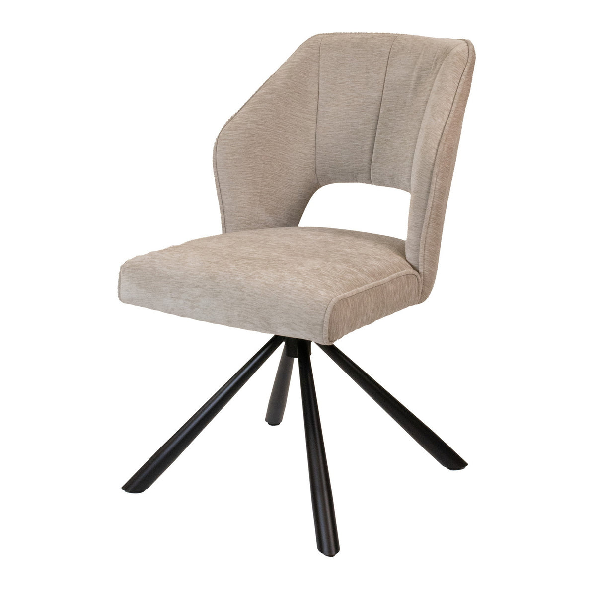 Giga Meubel Eetkamerstoel Mara - Stof - Beige - Set van 2