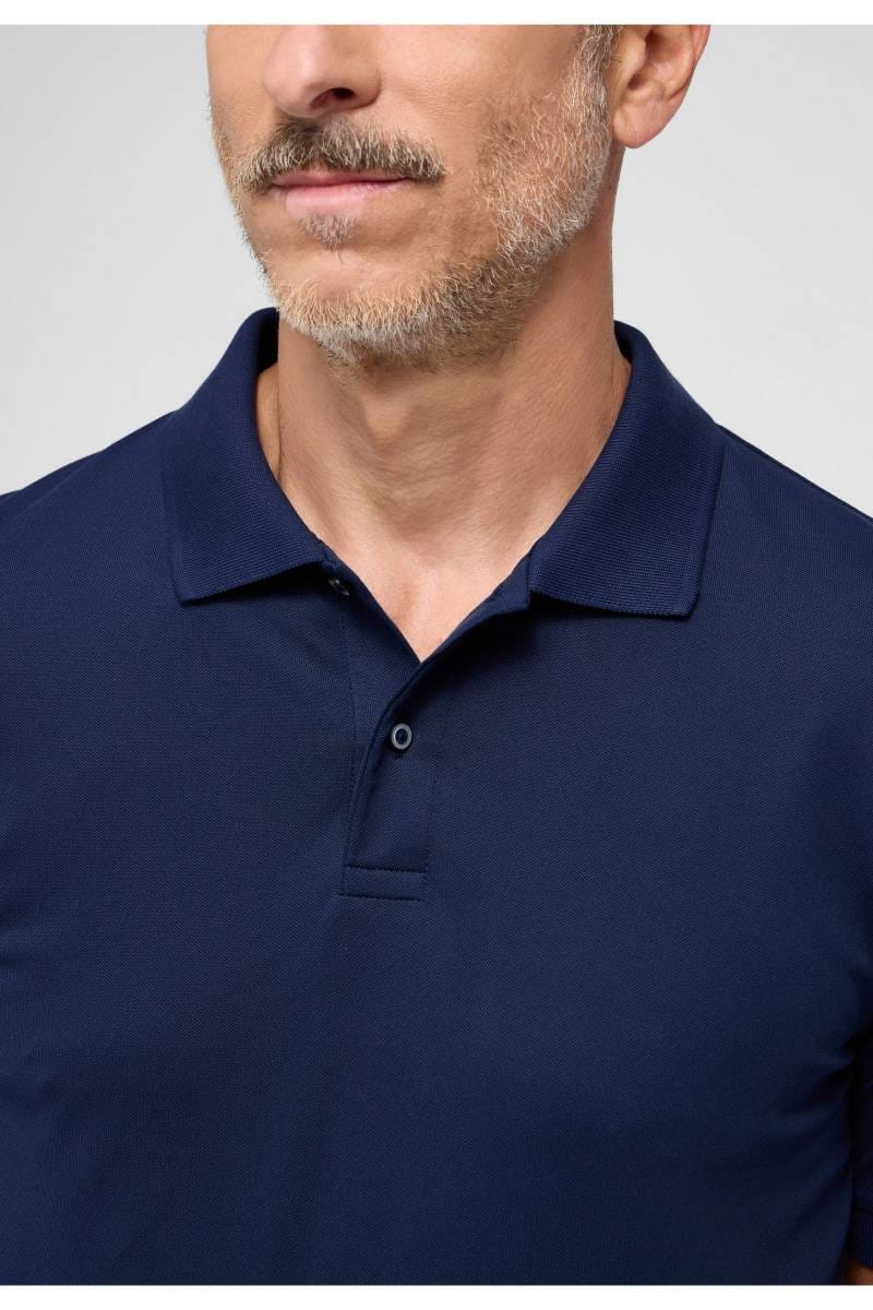 ETERNA Performance Slim Fit Poloshirt dunkelblau, Einfarbig